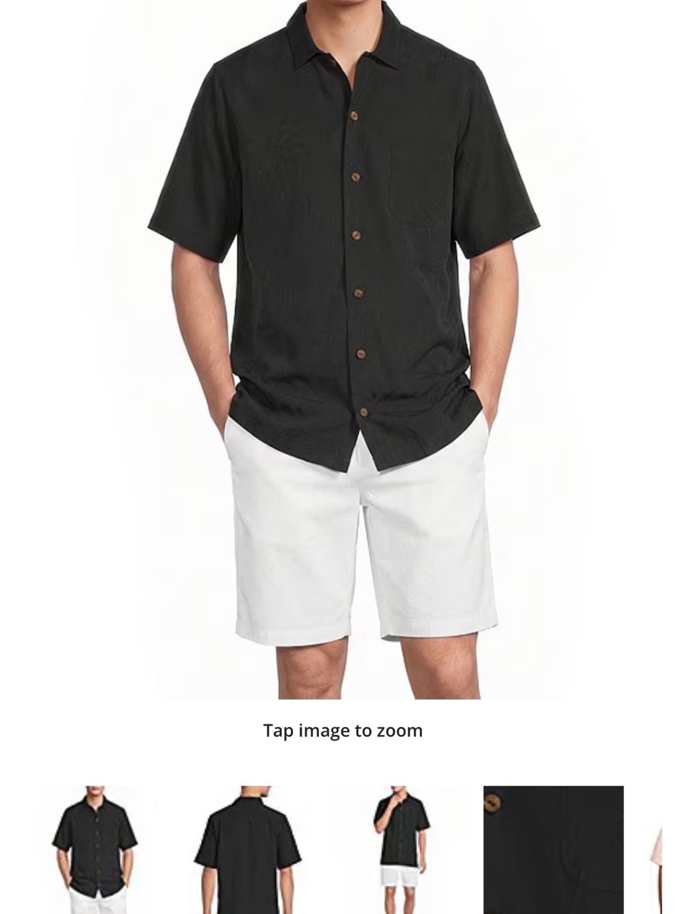 Caribbean Back Camp Shirt Men’s Textured Large